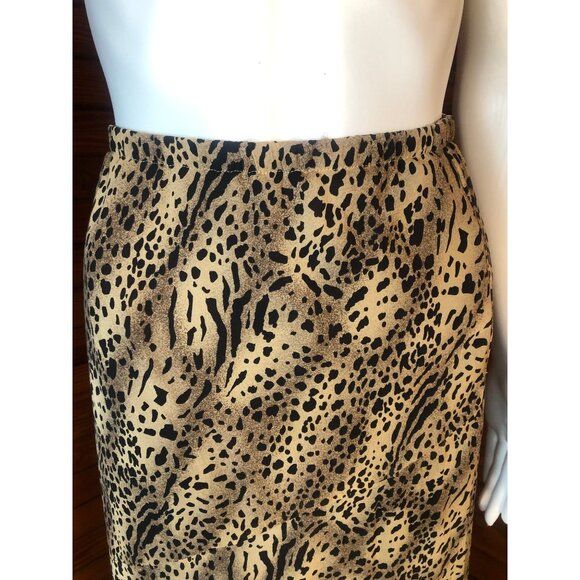 Leopard Skirt, Silk Skirt, Silk Chiffon Skirt, Animal Print Skirt, Silk Dress, A - Picture 4 of 10